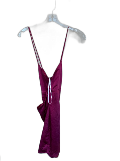 Superdown Size S Magenta Polyester Satin Spaghetti Strap Key hole Mini Dress Magenta / S