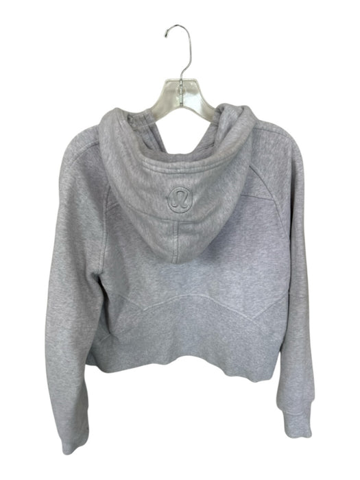 Lululemon Size M/L Light Gray Cotton Half Zip Heathered Athletic Hoodie Light Gray / M/L