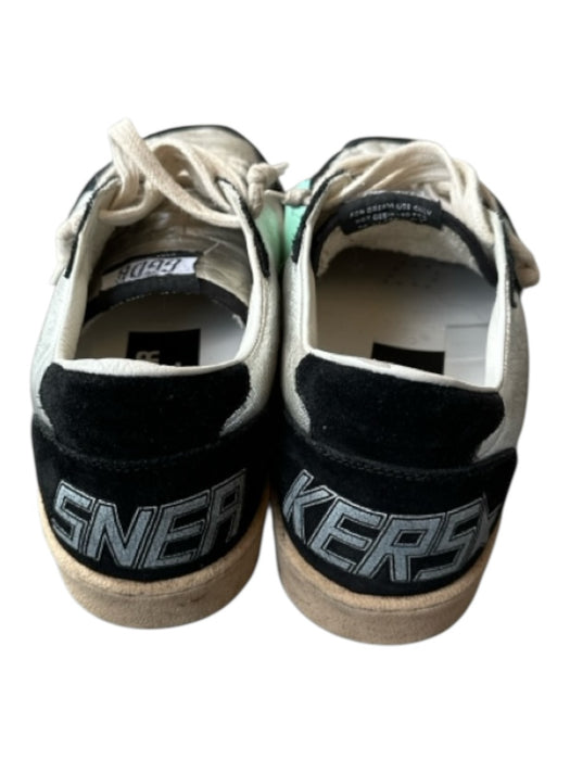 Golden Goose Shoe Size 39 Silver & Black Leather & Suede Lace Up Sneakers Silver & Black / 39