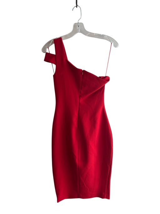 Likely Size 2 Red Polyester Back Zip One Shoulder Side Slit Sleeveless Dress Red / 2