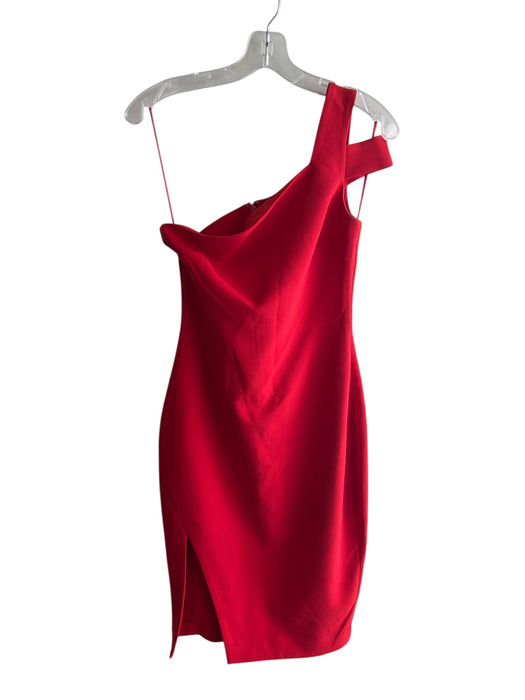 Likely Size 2 Red Polyester Back Zip One Shoulder Side Slit Sleeveless Dress Red / 2