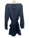 Hill House Size XL Navy Blue Cotton Pleated Sash Boat Neck Mini Dress Navy Blue / XL