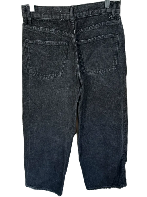 Zara Size 2 Black Cotton High Waist Wide Leg Jeans Black / 2