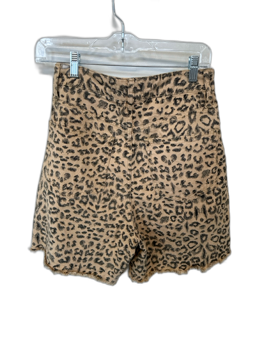 We The Free Size 27 Tan & black Cotton High Waist Animal Print Raw Hem Shorts Tan & black / 27