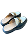 Circus Shoe Size 7.5 Black & White Vegan Leather Open Back Platform Loafers Black & White / 7.5
