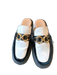 Circus Shoe Size 7.5 Black & White Vegan Leather Open Back Platform Loafers Black & White / 7.5