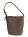 Freja Beige Brown Pebbled Leather Shoulder Strap Magnetic Close Bucket Bag Beige Brown / M/L