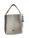 Parisa Wang Cream Pebble Leather Interior Pocket Zip Top 1 strap Bucket Bag Cream / Medium