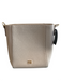 Parisa Wang Cream Pebble Leather Interior Pocket Zip Top 1 strap Bucket Bag Cream / Medium