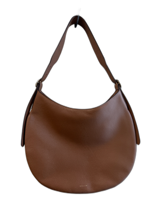 Radley Brown Leather Single Strap Gold Hardware Adjustable Shoulder Strap Bag Brown / Medium