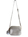 Noir & Blanc Cream Leather Gold hardware Zip Close Cross Body Strap Pom Pom Bag Cream