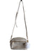 Noir & Blanc Cream Leather Gold hardware Zip Close Cross Body Strap Pom Pom Bag Cream