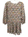 Anna Cate Size S White & Multi Cotton Floral Geometric 3/4 Balloon Sleeve Dress White & Multi / S