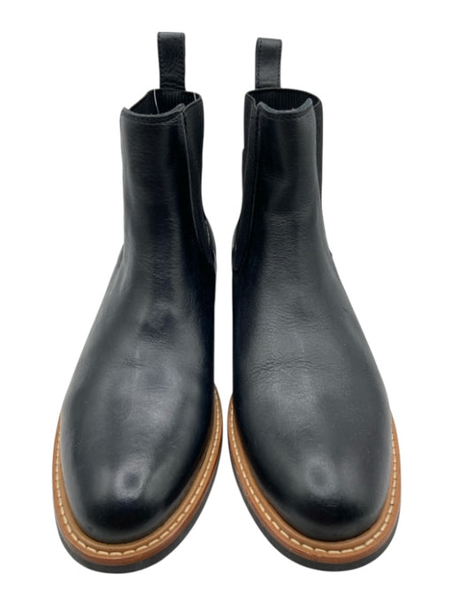 Nisolo Shoe Size 9.5 Black Leather Elastic Ankle Pull Tab Round Toe Ankle Boots Black / 9.5