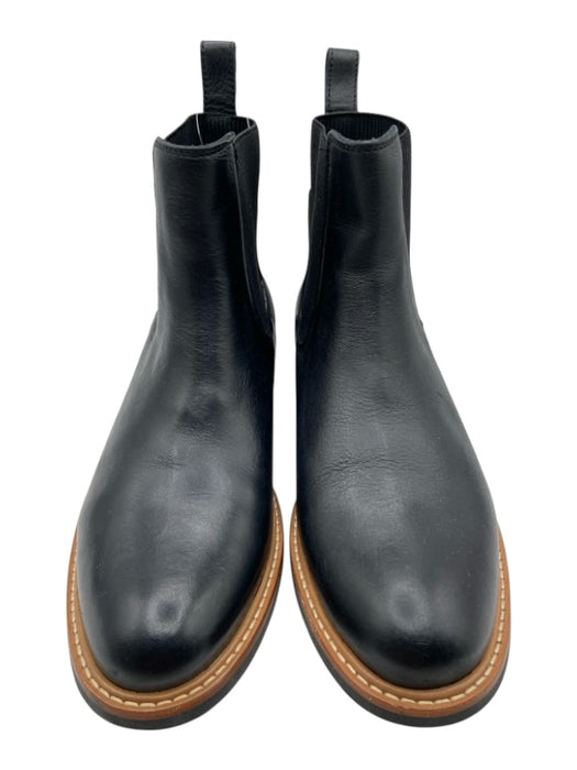 Nisolo Shoe Size 9.5 Black Leather Elastic Ankle Pull Tab Round Toe Ankle Boots Black / 9.5