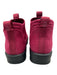 Oofos Shoe Size 9.5 Cranberry Red Wool Blend Felted Elastic Ankle Pull Tab Boots Cranberry Red / 9.5