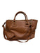 Tory Burch Brown Saffiano Leather Crossbody Strap Zipper Pocket Tote Bag Brown