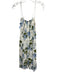 Reformation Size 6 Cream, Blue, Green Viscose Floral Sweetheart Neckline Dress Cream, Blue, Green / 6