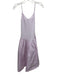 Maeve Size M Lilac Cotton Blend Ribbed Bodice V Waist V Neck Midi Dress Lilac / M