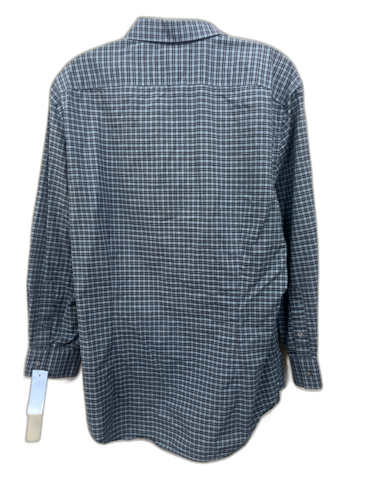 John Varvatos Size M Blue & Brown Cotton Plaid Button Up Men's Long Sleeve Shirt Blue & Brown / M
