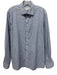 Eton Size 16.5 Blue & White Cotton Plaid Button Down Men's Long Sleeve Shirt Blue & White / 16.5
