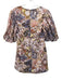 Anna Cate Size S Pink, purple & yellow Cotton Floral Paisley V Neck Dress Pink, purple & yellow / S
