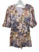 Anna Cate Size S Pink, purple & yellow Cotton Floral Paisley V Neck Dress Pink, purple & yellow / S
