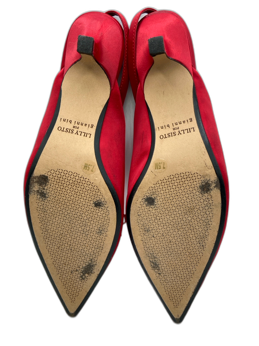 Lilly Sisto for Gianni Bini Shoe Size 7.5 Red textile upper Bow detail Pumps Red / 7.5
