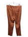 Etro Size 40 Orange Viscose & Polyamide Zip Fly Pockets Floral Print Satin Pants Orange / 40