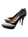 Miu Miu Shoe Size 40 Black & White Leather Platform Stiletto Pointed Toe Pumps Black & White / 40