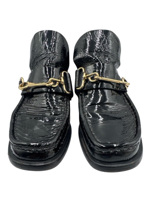 Acne Studios Shoe Size 39 Black Patent Leather goldtone hardware Horsebit Shoes Black / 39