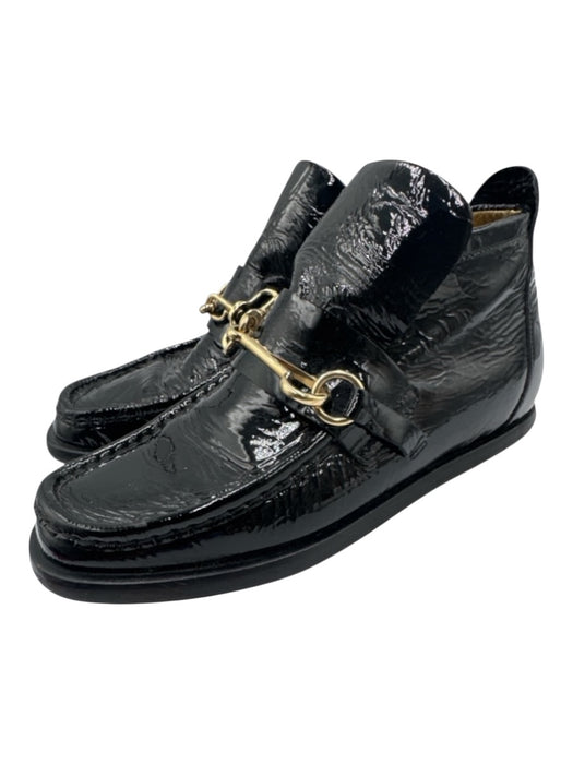 Acne Studios Shoe Size 39 Black Patent Leather goldtone hardware Horsebit Shoes Black / 39