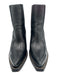 Celine Shoe Size 39.5 Black Leather Pointed Toe Western Booties Black / 39.5