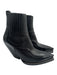Celine Shoe Size 39.5 Black Leather Pointed Toe Western Booties Black / 39.5