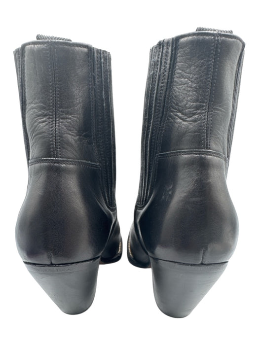 Celine Shoe Size 39.5 Black Leather Pointed Toe Western Booties Black / 39.5