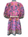 Zimmermann Size S / 1 Pink & Green Print Linen Button Front Back Zip Mini Dress Pink & Green Print / S / 1