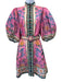 Zimmermann Size S / 1 Pink & Green Print Linen Button Front Back Zip Mini Dress Pink & Green Print / S / 1