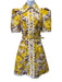 Zimmermann Size S / 1 Yellow, Cream, Lilac Purple Linen Button Front Muff Dress Yellow, Cream, Lilac Purple / S / 1