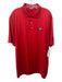 Peter Millar Size L Red Synthetic Solid Athletic Polo Men's Short Sleeve Red / L