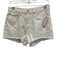 Agolde Size 26 Cream White Cotton Denim Raw Hem Button Fly Cutoff Shorts Cream White / 26
