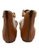 Bali Elf Shoe Size 8.5 Tan & Gold Leather Upper Metallic Detail Back Zip Sandals Tan & Gold / 8.5
