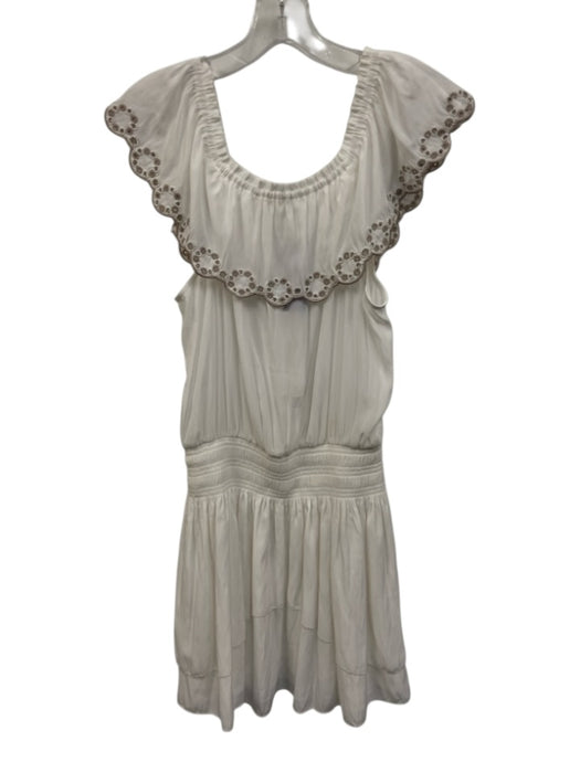 Ramy Brook Size S White Polyester Off Shoulder Sleeveless Elastic Waist Dress White / S