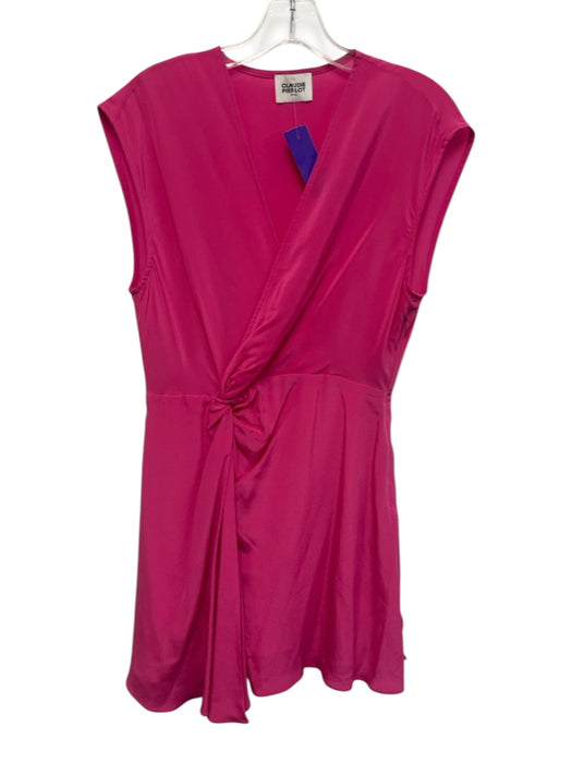Claude Pierlot Size Est S/M Mangenta No Fabric Tag Sleeveless V Neck Dress Mangenta / Est S/M