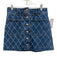 Veronica Beard Size 2 Mid Wash Denim Button Down Diamond Pattern Skirt Mid Wash / 2