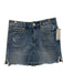 Paige Size 26 Light Wash Denim Button & Zip Triangle cut Raw Hem Mini Skirt Light Wash / 26