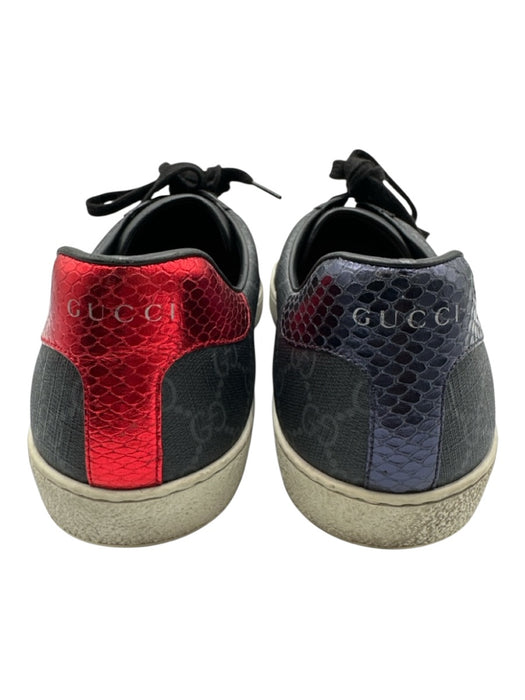 Gucci Shoe Size 11.5 Gray Leather Guccissima Sneaker Men's Shoes Gray / 11.5
