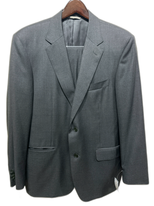 Canali Gray Wool Solid 2 Button Men's Suit Gray / 56