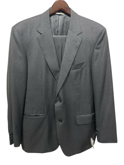 Canali Gray Wool Solid 2 Button Men's Suit Gray / 56