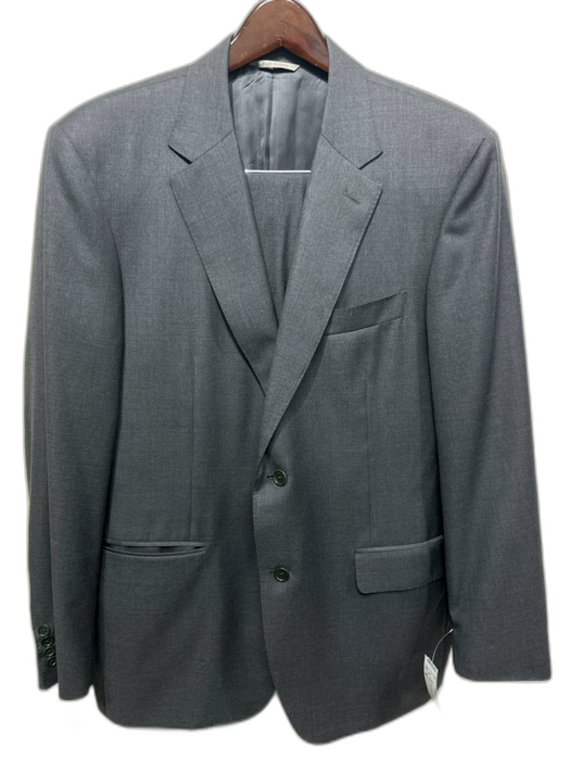 Canali Gray Wool Solid 2 Button Men's Suit Gray / 56