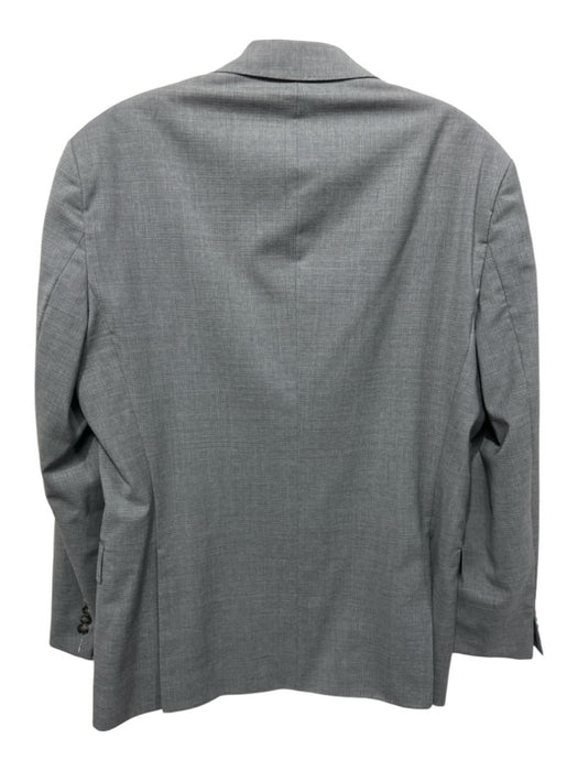 Boss Gray Wool Blend Micro notched 2 Button Men's Blazer Gray / 50